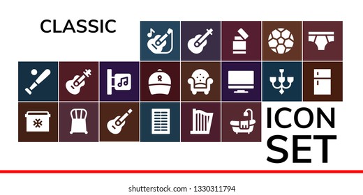 Classic Icon Set 19 Filled Classic Stock Vector (Royalty Free ...