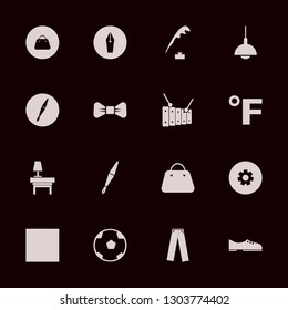 classic icon set with black bow tie, xylophone and handbag vector illustration