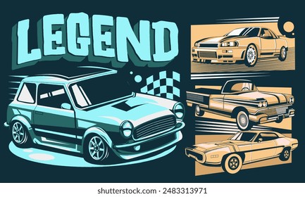 Classic and Iconic Cars, The contrasting colors and bold design capture the essence of automotive legends