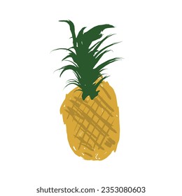 classic illustration of pineapple fruit 