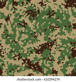 Classic Indian Flectarn Camouflage seamless patterns. Vector Illustration.