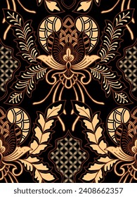 Classic Indonesian batik designs for covers, digital printing and industrial needs