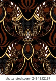 Klassische indonesische Batik-Designs, für Cover, Einladungen und andere Druckbedürfnisse