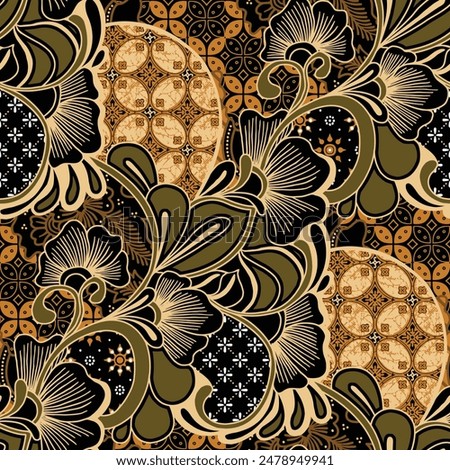 Classic Indonesian batik designs for covers, digital printing and industrial needs