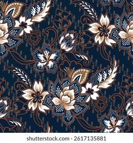 classic Indonesian batik motif with traditional design style