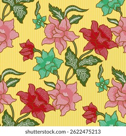 classic Indonesian batik motif with traditional design style