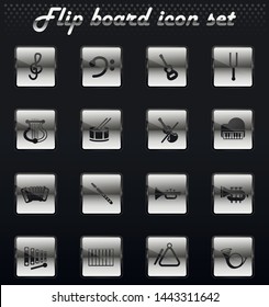 classic instruments vector flip mechanical icons for user interface design