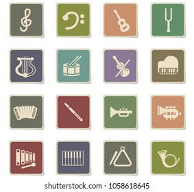 classic instruments web icons for user interface design