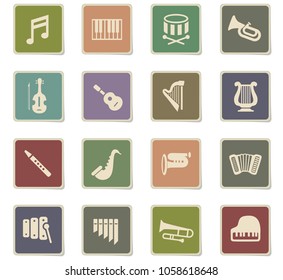 classic instruments web icons for user interface design