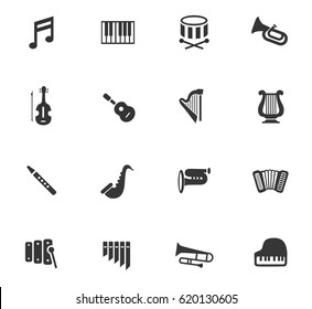 classic instruments web icons for user interface design
