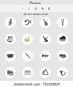 classic instruments web icons for user interface design