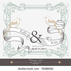 classic invitation for the wedding