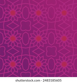 Classic Islamic Geometric Pattern for Artistic Background in Purple