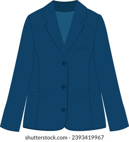 Chaqueta clásica. Uniforme escolar. Mujer y hombre llamativo. Un ropero. Traje clásico. Ilustración vectorial sobre fondo blanco. 