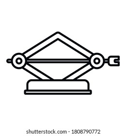 Icono de tornillo de jack clásico. Esquema clásico icono vector jack-tornillo para el diseño web aislado en fondo blanco