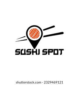 Classic Japanese Cuisine Taste, Sushi Spot Logo Design