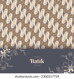 classic javanese batik pattern background