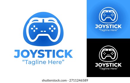 A classic joystick gaming identity emphasizing retro control style and digital entertainment branding for gaming-related products.
