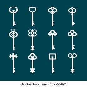 Classic key icon set