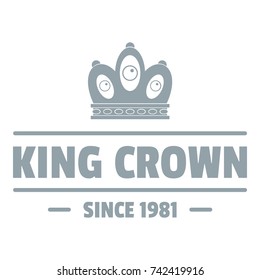 Classic king logo. Simple illustration of classic king vector logo for web
