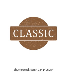 classic label, icon design template