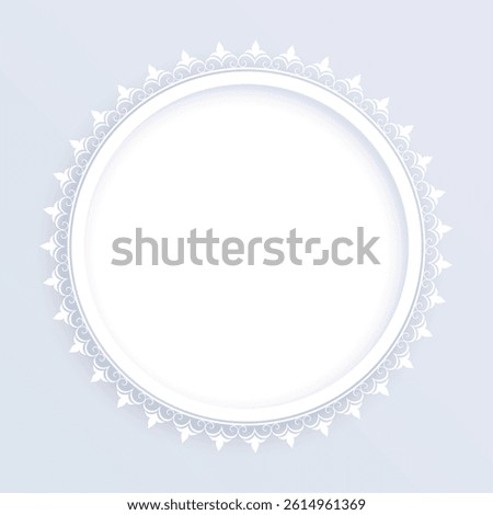 classic lacy frame background in mandala pattern vector 