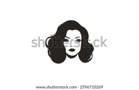 Classic lady face logo design