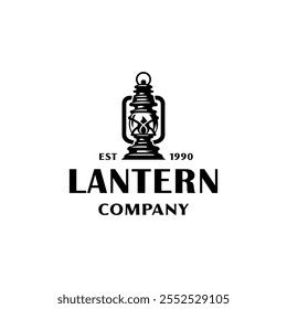  Classic Lantern Old Lamp Light for Night Adventure Outdoor Camping Vintage Logo Design