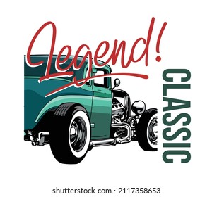 CLASSIC LEGEND ILLUSTRATION  FOR  T SHIRT OR FASHION MODEL