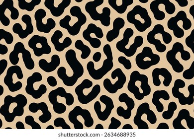 Classic leopard pattern featuring organic shaped black spots on light base