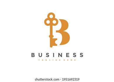 classic letter B lock logo	