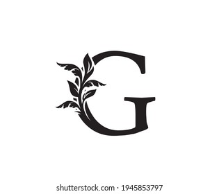 Classic Letter G Heraldic Logo Vintage Stock Vector (Royalty Free ...