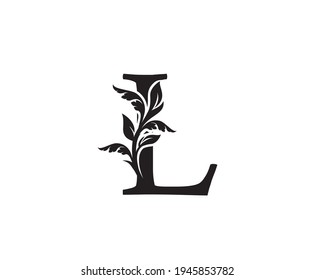 Classic Letter L Heraldic Logo Vintage Stock Vector (Royalty Free ...