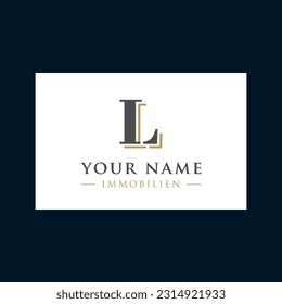 classic letter L logo, vector illustration