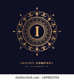 Classic letter I monogram logo design. Elegant logo for Restaurant, Boutique, Antique, Cafe, Hotel, Heraldic and Jewelry.