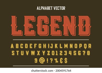 classic lettering, alphabet font, dark green and red style background, typeface vector design