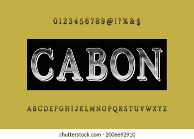classic lettering, alphabet font, green and black style background, typeface vector design