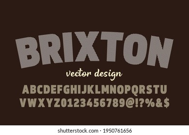 classic lettering, alphabet font on dark background