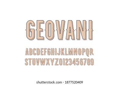 classic lettering, alphabet font, white and brown style background,  typeface vector design