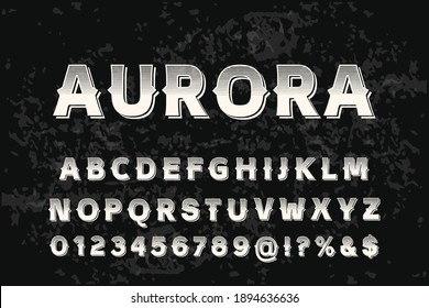 classic lettering,  black style background, alphabet font