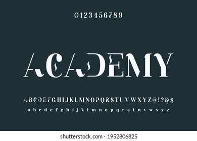 classic lettering, blue style background, alphabet font