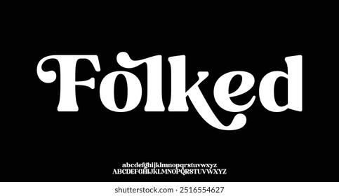Clássico lettering minimalista design de moda. Alfabeto tipográfico elegante a a z e número. Ilustração vetorial