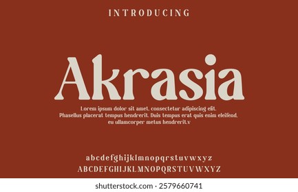 Classic Lettering Minimal Fashion Designs. Typography modern serif fonts regular decorative vintage concept Vector illustration. Elegant Font Uppercase Lowercase and Number Premium Serif Typeface