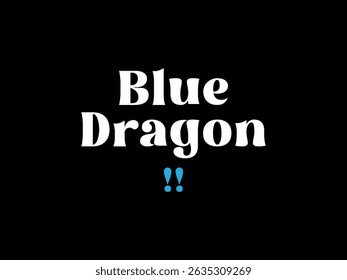 Classic Lettering Minimal Fashion Designs. Abstract Fashion font alphabet. Blue Dragon.