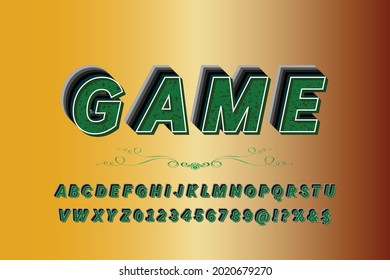 Classic Lettering vector  Designs. Elegant alphabet letters font. Typography fonts. vector illustration  green and brown gradient style