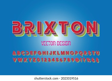 Classic Lettering vector  Designs. Elegant alphabet font. Vector illustration Blue and red gradient