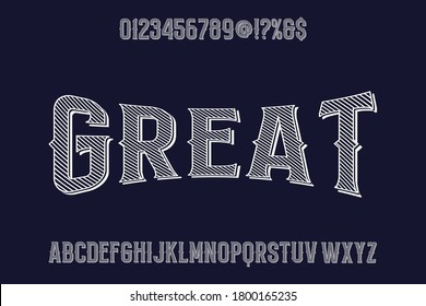 classic lettering, vintage font,  typeface vector design, white style background