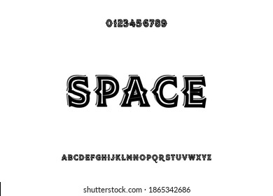 classic lettering, vintage font, white and black style background,  typeface vector design