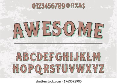 classic lettering, white style background, vintage alphabet, typeface vector font
