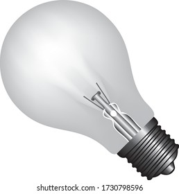 Eine klassische Glühbirne mit einer Basis, nicht energiesparend.